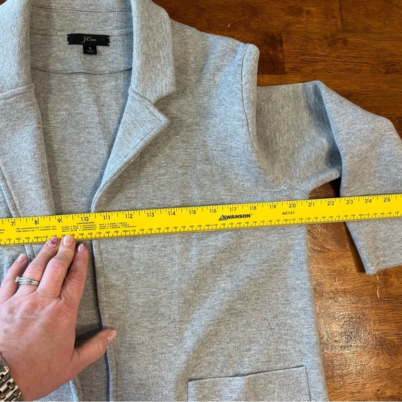 Women’s J. Crew gray cotton wool blend collared cardigan size small - Picture 6 of 8